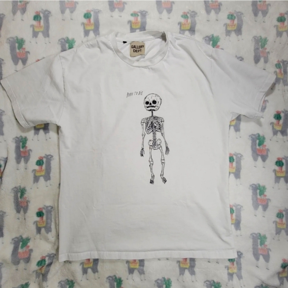 Gallery Dept White Skeleton Graphic Tee